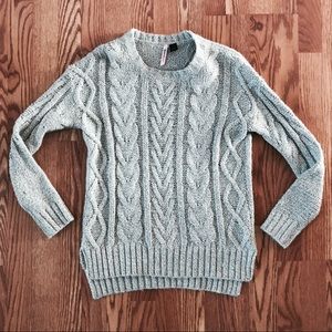 LOVE BY DESIGN Grey Cable Knit Sweater